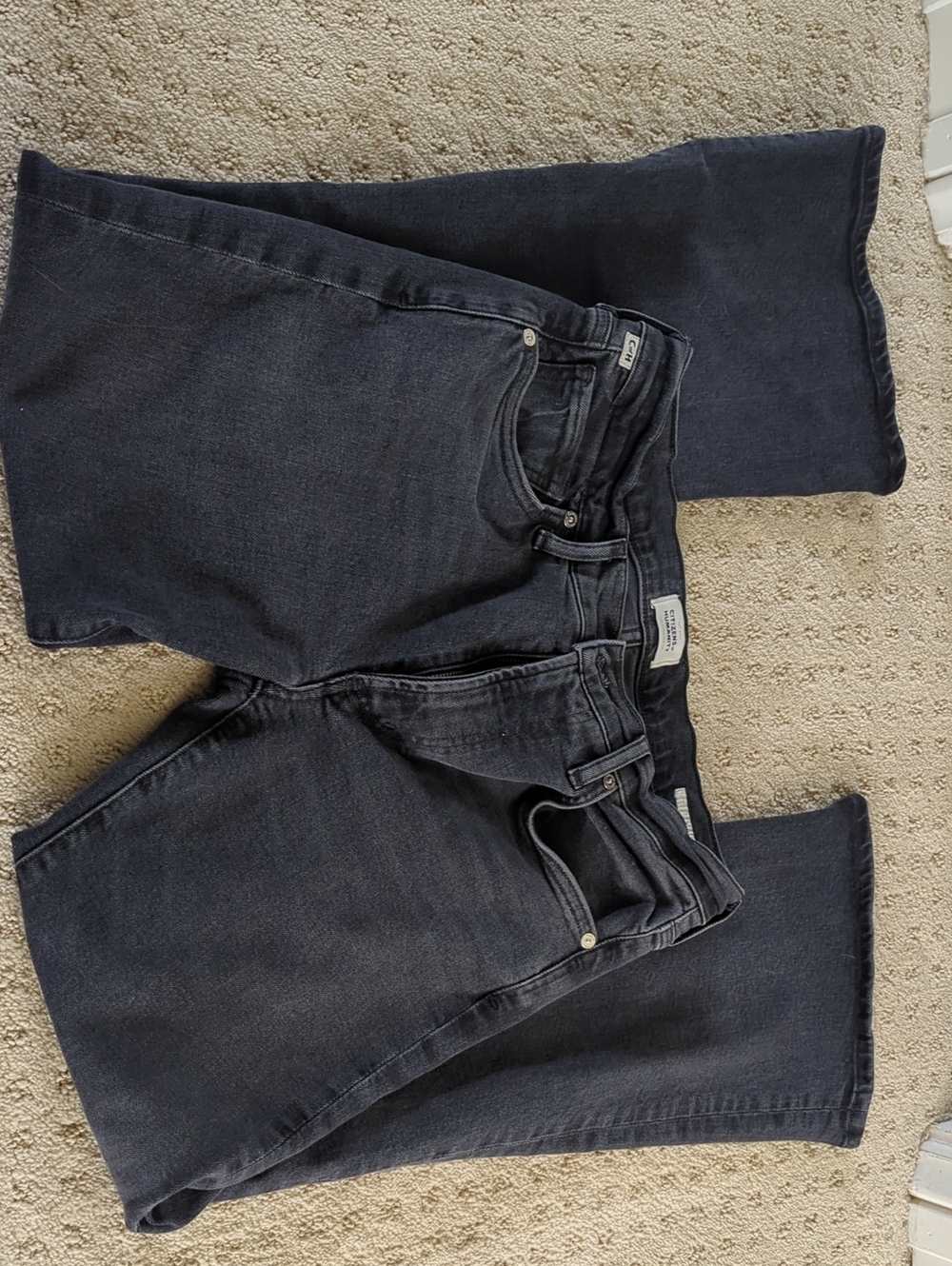 Citizens Of Humanity Wide-Leg Jeans in Washed Black